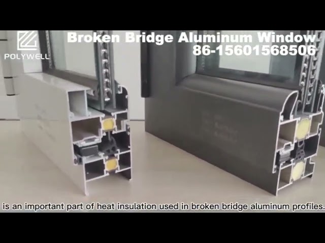 Profil en aluminium soudé sans couture de fenêtre de l'isolation PA66 thermique