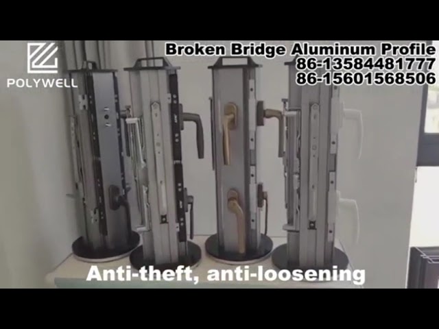 Bonne système en aluminium Windows de pont cassé par rigidité de haute résistance domestique commerciale et portes